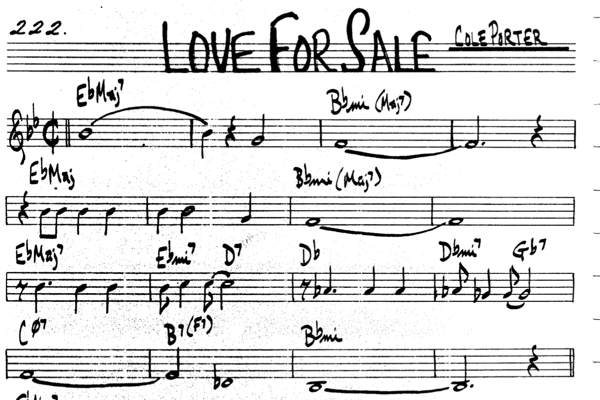 Love for Sale - Jazz theory example